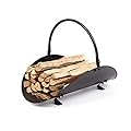 Rocky Mountain Goods Firewood Basket Holder Indoor - Decorative Finish Metal Log Holder - Fireplace Wood Rack is Ideal Size for Indoor use - Assembly Wrench Included - for Modern or Classic Home