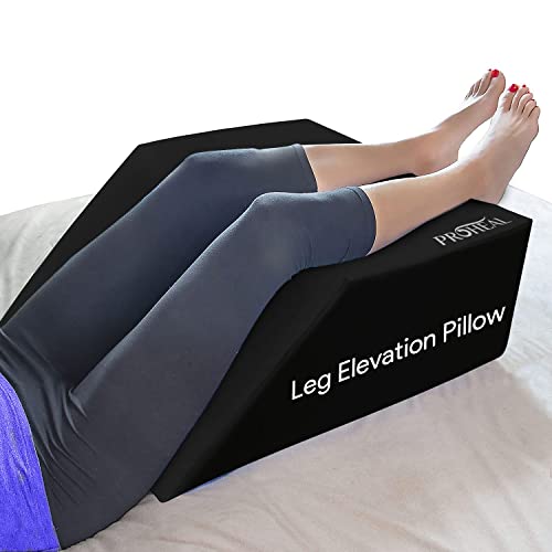 Leg Elevation Pillow - Foam Bolster Leg Pillow - Knee, Hip, and Back Support - Promotes Healthy Blood Circulation and Body Positioning - 20” x 24” x 10”