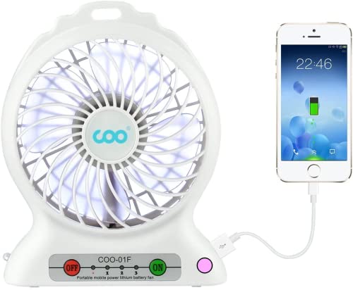 HOTLIFE Mini USB Ventilateur à Main, USB Rechargeabl avec 3