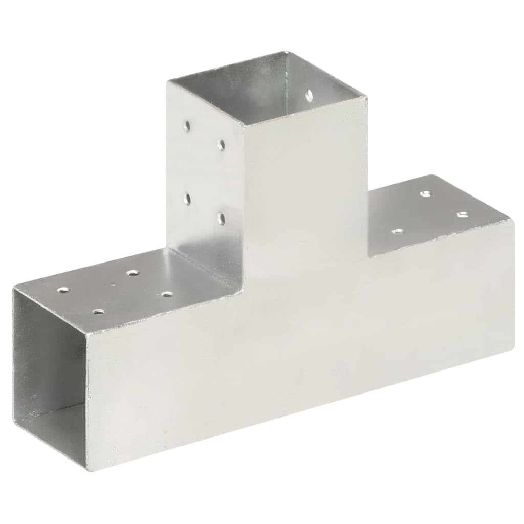 vidaXL Connettore per Pali a Forma di T in Metallo 81x81 mm