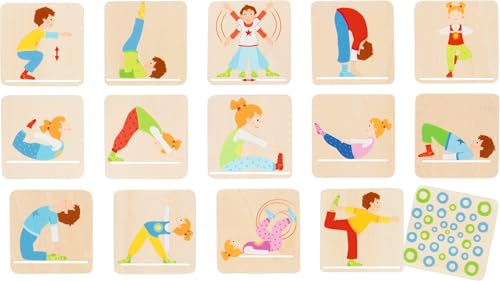 goki 56647 - Memospiel Activity Gymnastik Holz, Erinnerungsspiel Klassiker...