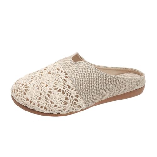 Generic New 2024 Summer Chinese Slippers Gauze Hollowed-out Muller Female Slippers