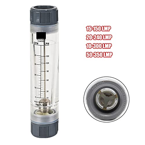 Medidor de flujo líquido, LZM-40G, caudalímetro de 30-300LPM interno, hembra de 1-1/2 pulgadas, tubo de flujo de agua líquida, medidor de flujo de agua precisa transparente para medida de flujo