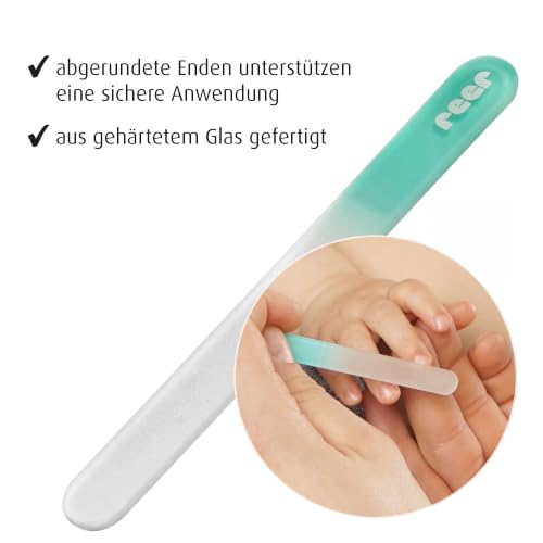 Reer PremiumCare Baby Glas-Nagelfeile, Made in EU, weiß, 81043 – Ansicht 6
