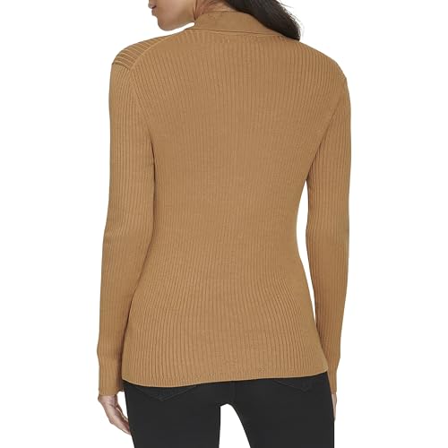 Calvin Klein Women's Long Sleeve Collar Button Up Sweater4
