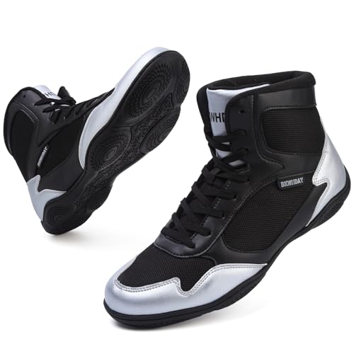 BKWHDAY - Boxing Shoes Wrestling Boots Boxing Shoes Men Weightlifting weight Lifting Crossfit Powerlifting Martial Arts Kickboxing Boots Bodybuilding Shoe For Men Women Combat Sports Footwear Lightweight Gym