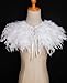 L'VOW Fashion Feather Cape Gothic Stole Shawl Burning Man Halloween Costumes(White-2)