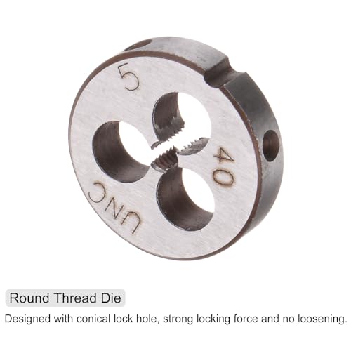 Grifo de rosca 5-40 UNC troquel redondo uxcell kit de herramientas para reparar tornillos 5
