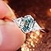 Dsnyu 18K Gold Wedding Band for Women, Eternity Ring Rose Gold with Triangle and Green Hexagon Moissanite 3ct Band Fashion Trendy Size 4.5