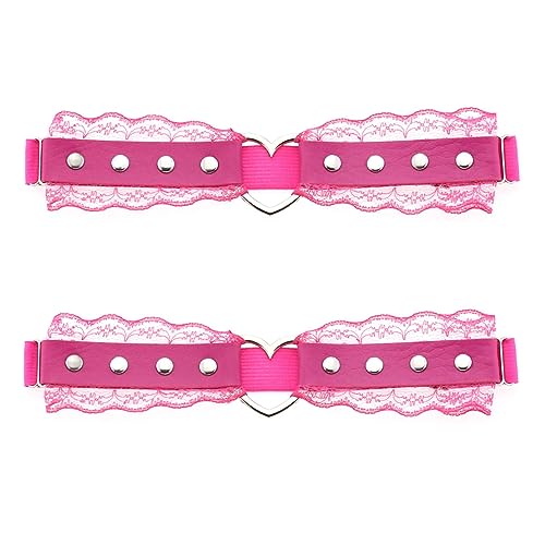 Jarretières en dentelle cœur femme réglables lot de 2 lingerie accessoire