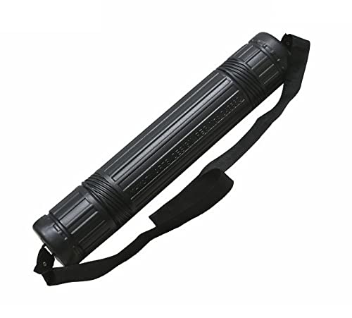 Qualimate Storage Tube Chart Holder Sheet Container Art Tube Storage Case Box for Paper, Poster, Cardboard, Painting, Drawing Paper, Blueprint, Portfolio with Strap, Black, Messenger Bags