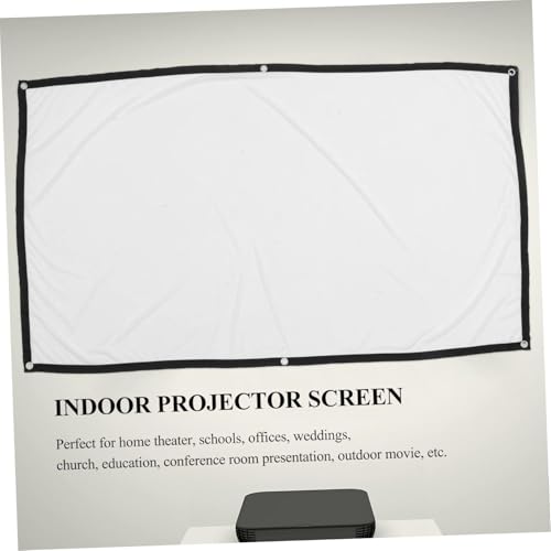 Écran de projection 60 pouces en polyester blanc simple pour bureau et extérieur - 5