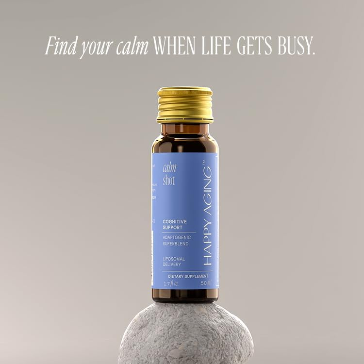 Miniatura 6 de Calm Shot  Estrés liposomal y apoyo cognitivo  Sabor de maracuyá - Adaptógenos + magnesio + Ashwagandha  Vegano, sin OMG, sin azúcar (1)