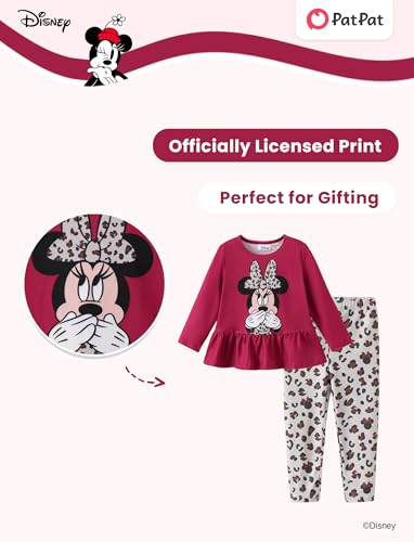 Image of Disney Toddler Girls Clothes Long Sleeve Shirt Leggings 2pcs Outfits Set