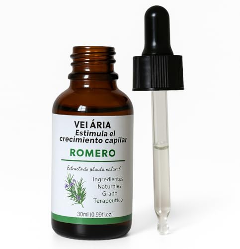 Aceite esencial puro de Romero para el Crecimiento del Cabello y prevenir caída.Nutre el Cuero Cabelludo. Grado terapéutico, natural. 100% puro y orgánico con pipeta.