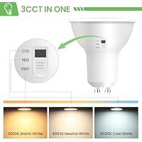 ALUSSO GU10 LED Dimmbar 7W Lampe, 3CCT Einstellbar Warmweiss/Naturweiss/Kaltweiß Glühbirnen, 550lm Energiesparlampe Ersetzt 70W Halogen Leuchtmittel, 120° Abstrahlwinkel LED Bulb, 10 Stück – Ansicht 4