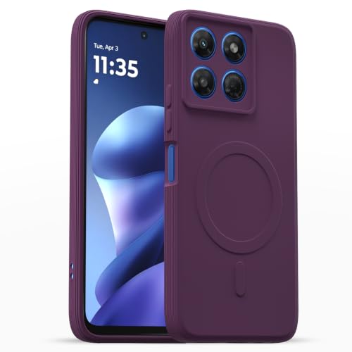 Image of Pikkme Back Cover for Motorola Moto G37 5G Soft Matte Silicone Mag-Safe Design (Mag-Safe Not Support) Camera Protection | Slim Fit Bumper Cover (Purple)