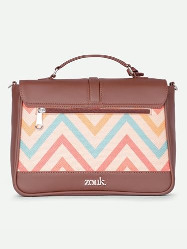Image of ZOUK | Women's Vegan Leather | Stylish Handbag with Adjustable Strap, Top Handle |