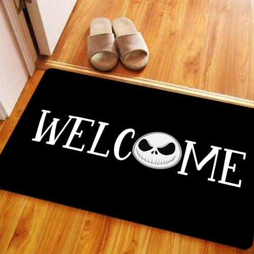 Wunhmy Nightmare Before Christmas Doormat Funny Welcome Doormat Home And Office Decorative Indoor/Outdoor/Kitchen Mat Non-Slip Rubber 23.6"(L) By 15.7"(W) #TOP1