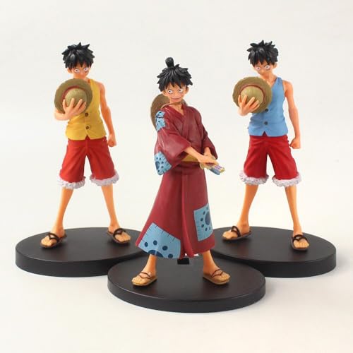 Image of Luffy Set Action Figure- Miniature Toy Figure (Doll) Special Edition for Car Dashboard, Decoration, Cake, Office Desk & Study Table (Pack of 5) (Height- 16cm)