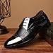 Black Mens Business Shoes with Thick Heel Solid Color Design for Casual Wear During Summer Fall