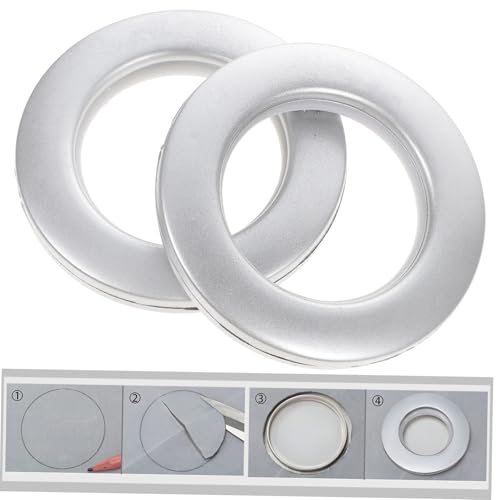 Anillos de cortina deslizantes Mikikit con ojal de plástico reutilizable para barra romana de salón 8