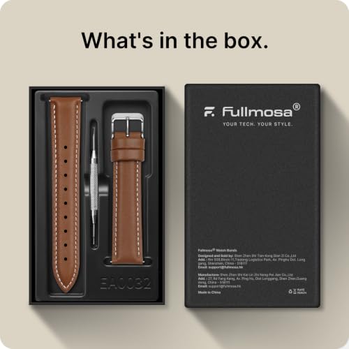 Image of Fullmosa 21mm Quick Release Leather Watch Band