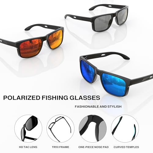 YOZISS Óculos de sol esportivos polarizados flutuantes para homens e mulheres, pesca, caiaque, surfe