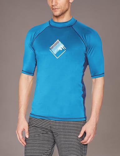 Image of Kanu Surf Men's Fiji UPF 50+ Short Sleeve Sun Protective Rashguard Swim Shirt
