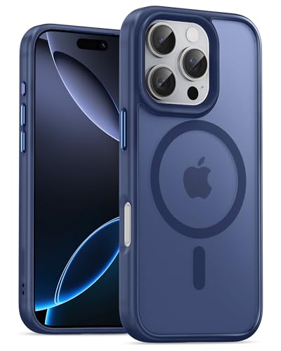 Image of UNBREAKcable Magnetic for iPhone 16 Pro Case 6.3-Inch, Compatible with MagSafe, Full Camera Protection, Built-in Magnetic Ring, Drop Protection Shockproof Slim Phone Cover - Deep Blue
