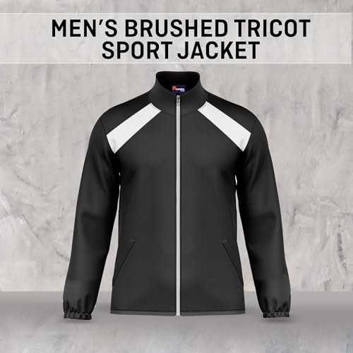 Brushed Tricot Mens Sports Jacket – Full Zip Jacket4