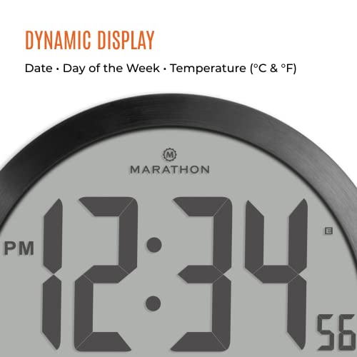 MARATHON Reloj Digital de Pared Moderno 15 Pulgadas miniatura 4
