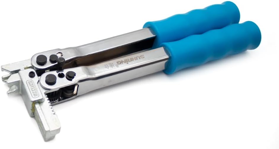 iDili FRK-8 Manual Crimping Tool for 8mm Refrigerator Lock Ring - Copper, Iron, Aluminum Pipe Crimper Pliers for Appliance Repair, Quick-Close Hand Tool