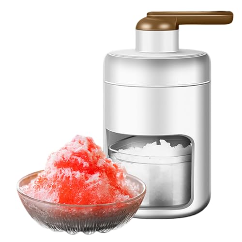 HZFAIGLL Manual Ice Shaver & Snow Cone Machine, Premium Portable Ice Crusher with Stainless Steel Thickened Blades, Ice Cube Trays, for Household Bar Tools