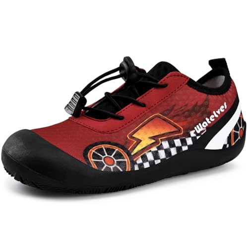 Image of WateLves Wide Toddler Water Shoes Kids Barefoot Athletic Sneakers Girls Boys Quick Dry Aqua Socks for Beach Hiking Swim Kayak Sport Accessories, Camping Essentials