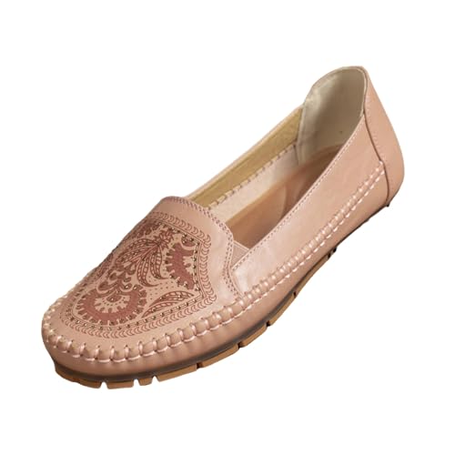 Mocasines de PU para mujer con suela antideslizante para caminar seguro
