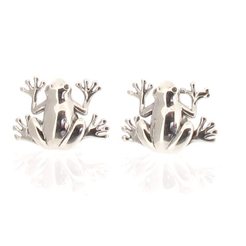 Preisvergleich Produktbild Touch Jewellery Sterling Silber 925 Frosch-Design Ohrstecker Ohrringe