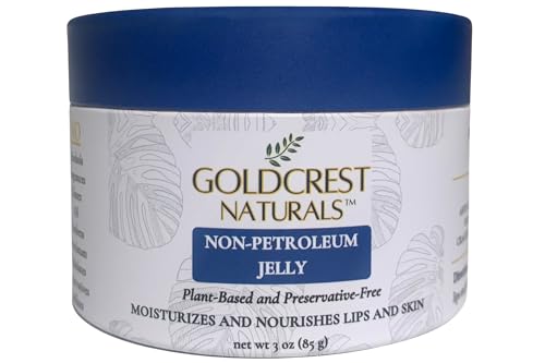 Goldcrest Naturals Plant-Based Petroleum Jelly Alternative Multipurpose Moisturizing Balm for Dry Skin & Lips Vegan Cruelty-Free Petroleum-Free Jelly 3 oz