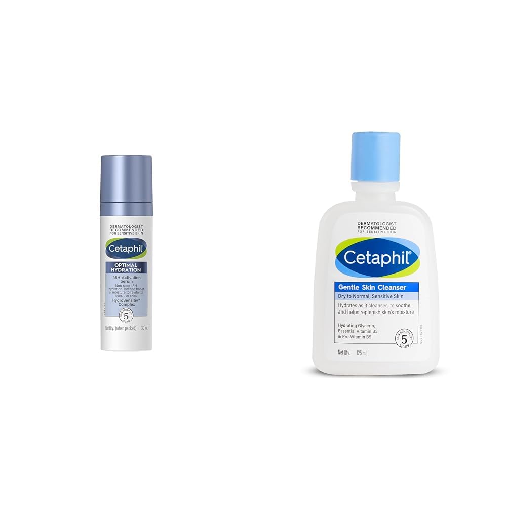 Optimal Hydration Lightweight Serum 30 ml Fast absorbing Hyaluronic Acid Blue Daisy extract Vitamin B5 for Skin Cleanser for 125 ml Hydrating with Niacinamide Vitamin B5