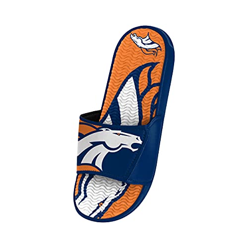 Image of FOCO mens NFL Team Logo Athletic Sport Shower Flip Flop Sandals Gel Slides