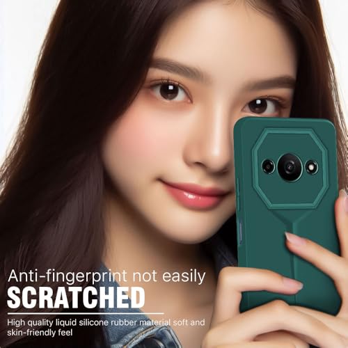 Image of WOW IMAGINE Slim Back Cover for Mi Redmi A3 | Redmi A3X | Poco C61 | Blade Series Ultra Thin Case with Lightweight Design | Camera Protection | Soft Matte Silicone Flexible Mobile Case - Green