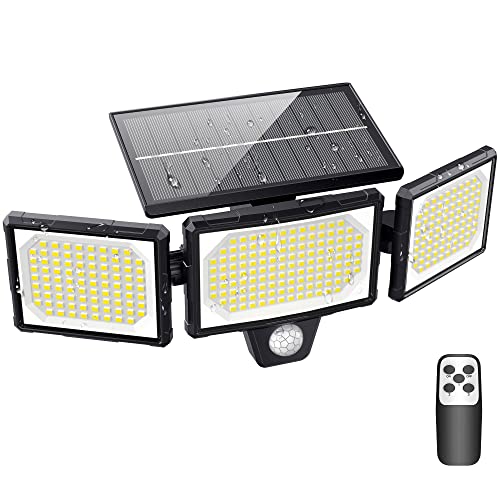 Détecteur de mouvement puissant 1200LM pour lampe solaire extérieure 304 LED