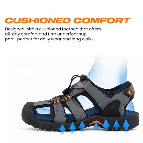 Image of FUEL Soldier-02 Flexible Fisherman Sandals for Men in Comfortable & Breathable Casual Sandals in Protective Bump Toe with Anti-Skid Outdoor & Sports Footwear