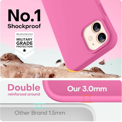 Image of LOVE 3000 Designed for iPhone 12 Case /iPhone 12 Pro Case, Premium Silicone with [Soft Anti-Scratch Microfiber Lining] Shockproof Protective Phone Case for Men Women Girls 6.1 inch, Pitaya