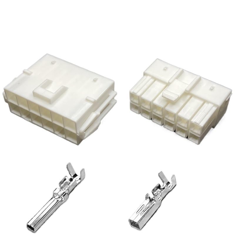 VL6.2mm spacing Connector high Current Cable Two ho/*le Plug 1/2/3/4/6/8/12 pin Wire Harness Socket Terminal Sheath(12p,5sets)