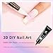 MAGIC ARMOR 15g 3D Nail Gel Sculpting Gel Nail Art Glue for Nail Art Designs DIY Nail Craving Molding Gel for 3D Gel Nail Art Polish Painting Drawing Gel Sculpture Gel Nail Decoration Manicure Clear