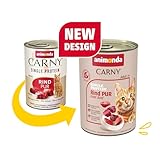 animonda Carny Katzen Nassfutter Single Protein Mix Pur (6 x 400g), Katzenfutter mit nur einer Proteinquelle, Futter für ausgewachsene Katzen