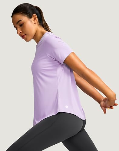 Image of Women's Short Sleeve Workout Shirts UPF 50+ Sun Protection T-Shirts Quick Dry Breathable Gym Running Hiking Tops for Women