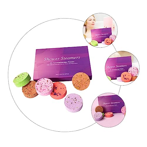 WOONEKY 6 Pçs Pastilhas De Banho Bombas De Banho Com Óleos Essenciais De Banho Presentes De Relaxame