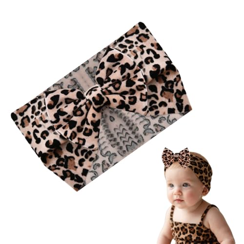 Tofwaol Leopard Baby Headband with Bow Headband for Toddler Baby Girl Bows Headbands Leopard Print Bowknot Hair Bands for Little Infant Girls Hair...